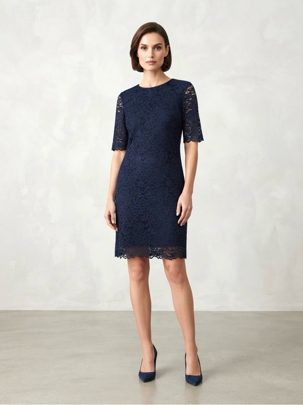 Mango Lace Shift Dress